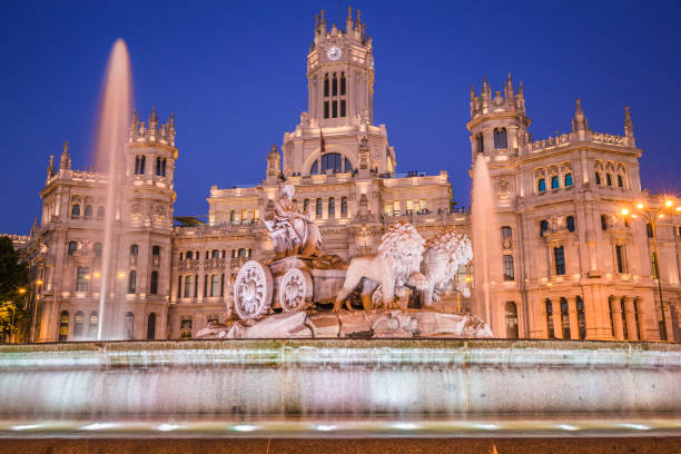 istock Plaza de la Cibeles (Cybele's Square) - Central Post Office (Palacio de Comunicaciones), Madrid, Spain. 843843112
