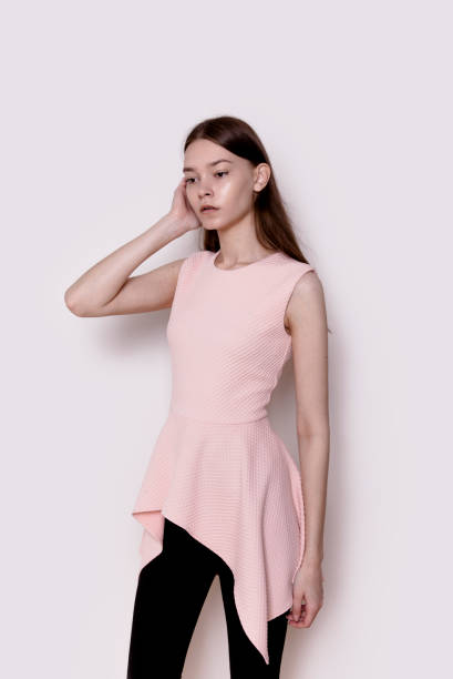 istock Beautiful young slim woman wearing romantic clothes Studio portrait 843843314
