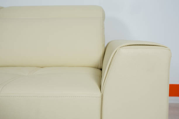 istock color cream leather texture close-up, couch 843850786