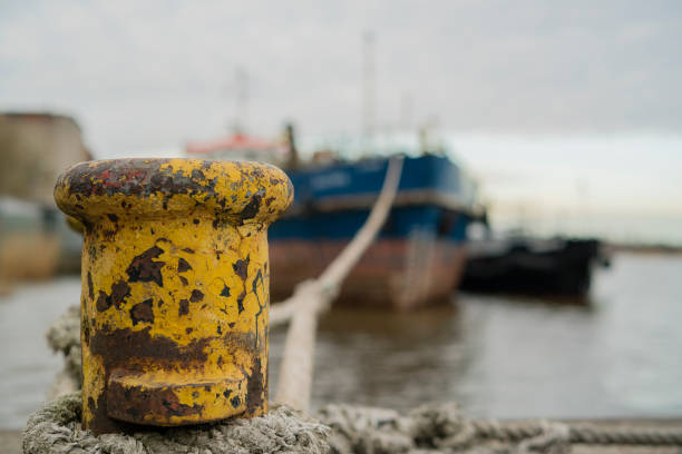 istock The cargo ships moored at the pier 843863884