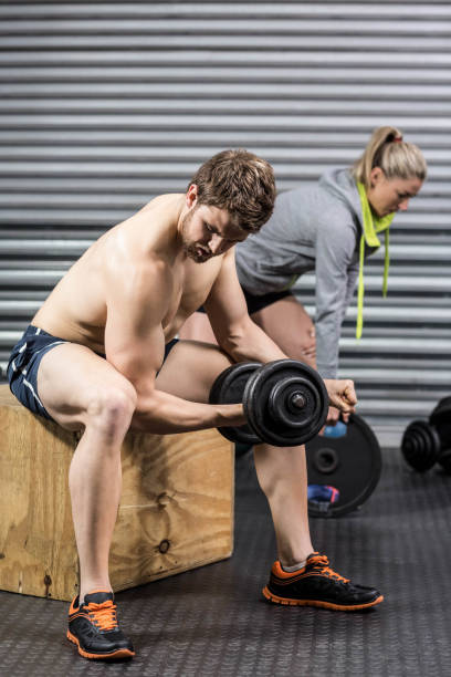 istock Fit man and woman working out 843866946