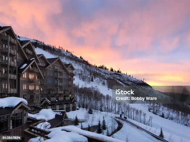 Snow Resort Stock Photo - Download Image Now - Deer Valley Resort, Ski Lodge, Ski Resort