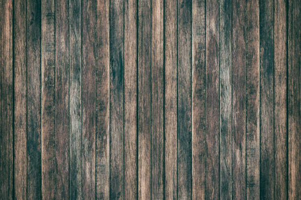 istock Vintage surface wood table and rustic grain texture background. Close up of dark rustic wall made of old wood table planks texture. Rustic brown wood table texture background template for your design. 843893118