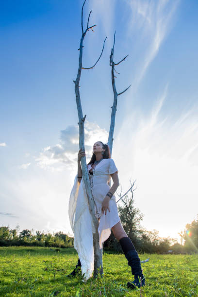 istock Shaman woman standing alone 843896698