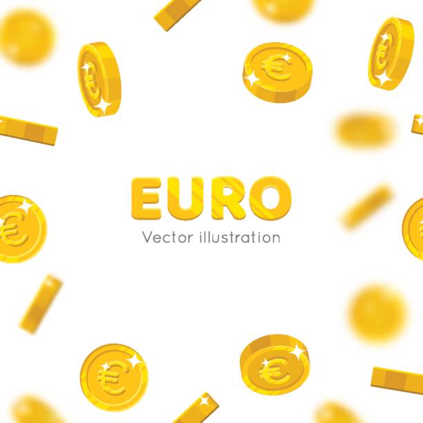 ゴールド ユーロ漫画フレームを飛んでください。 - european community backgrounds european union currency wealth点のイラスト素材／クリップアート素材／マンガ素材／アイコン素材