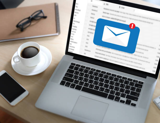 istock Mail Communication Connection message to mailing contacts phone Global Letters Concept 843903166
