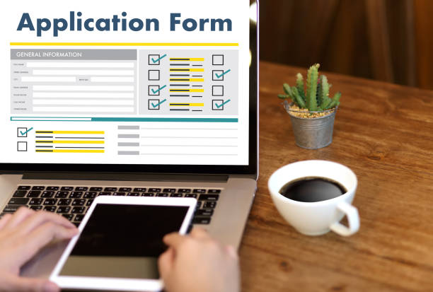 istock business man working on laptop computer use Online Web Job Application Form moniter 843903258