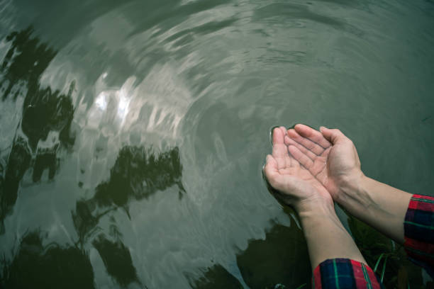 istock Water shortage drought close up, Drought concept. 843905636
