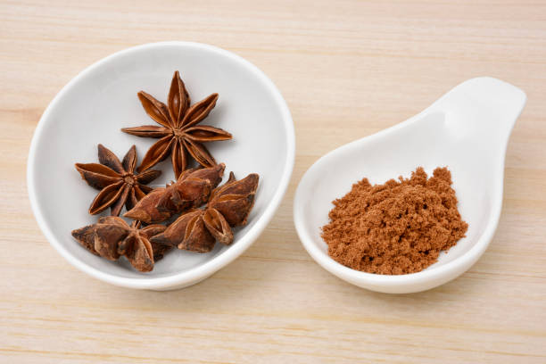 istock Whole star anise and star anise powder 843905818