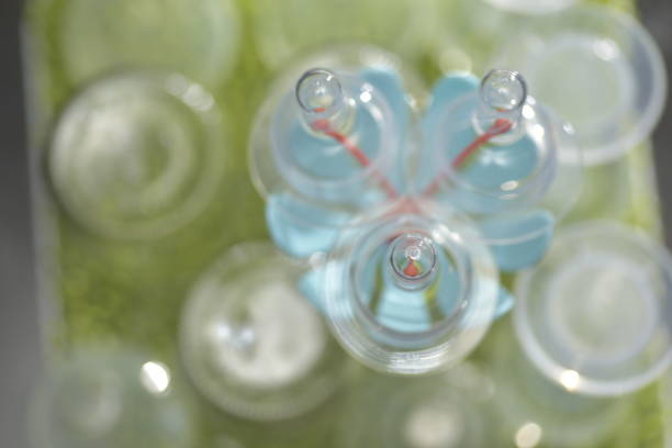 istock Drying baby bottle silicone nipple overhead 843910654