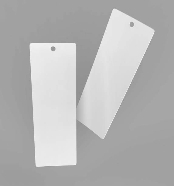 istock White blank tag or label and bookmark or bookmarker for template design and mock up. 3d render illustration. 843917034
