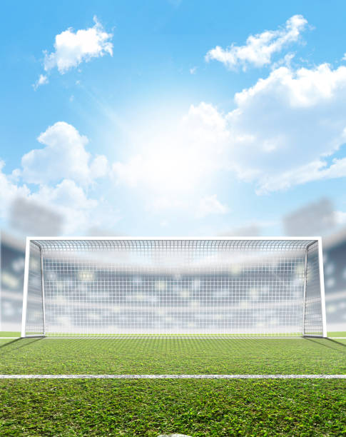 istock Sports Stadium And Soccer Goals 843927678