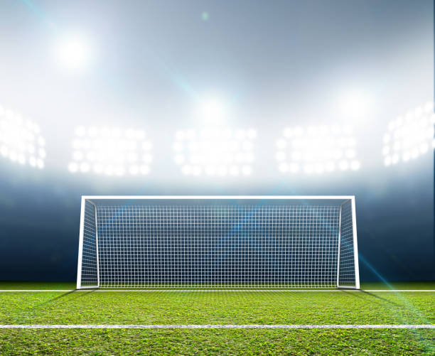 istock Sports Stadium And Soccer Goals 843927984
