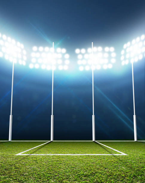 istock Sports Stadium And Goal Posts 843928210