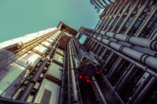 istock Reflective glass building with blue sky 843935974