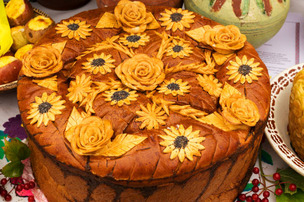 Homemade pastries on the table Ukrainian festive meals