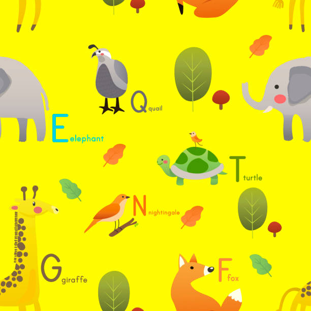 istock Illustration drawing style set of wildlife 843950650