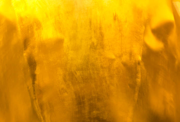 istock Shiny yellow leaf gold foil texture 843951854