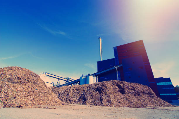 istock Modern industrial factory against blue sky 843955726
