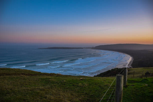 istock Sunset on a beach in New Zealand 843961156