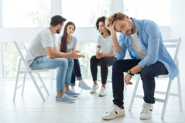 istock Cheerless gloomy man feeling unhappy 843961326