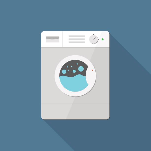 씻기의 발행기 아이 콘크기  - washing machine stock illustrations