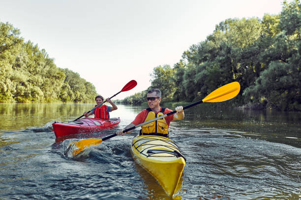 istock A canoe trip on the river in the summer. 843969332