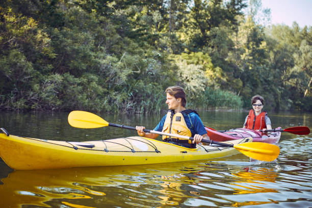 istock A canoe trip on the river in the summer. 843969354