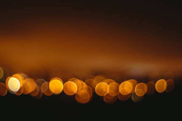 istock Orange Bokeh on a dark background 843982270