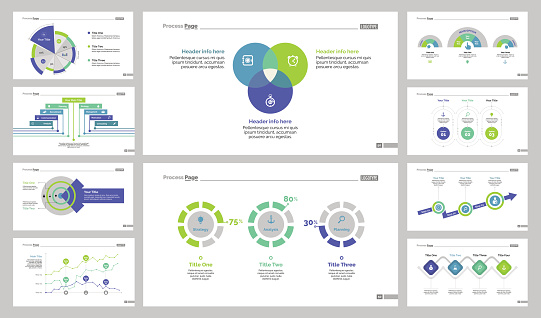 Slide Template Set Stock Illustration - Download Image Now - Venn ...