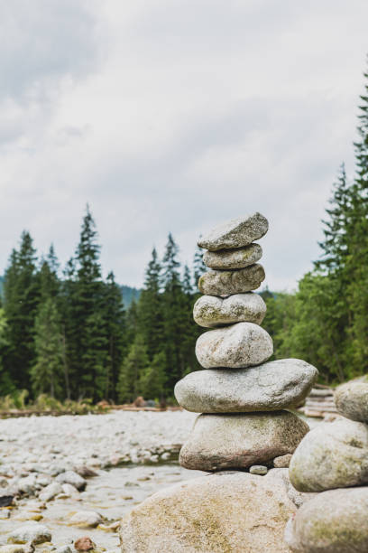 istock Stones balance, inspiring stability concept on rocks in mountains 844000240