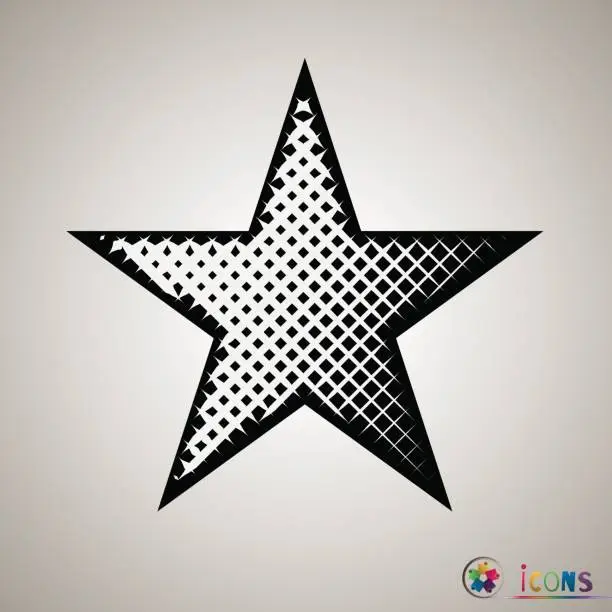 Vector illustration of Clasic star Icon Vector. Isolated, object on white background