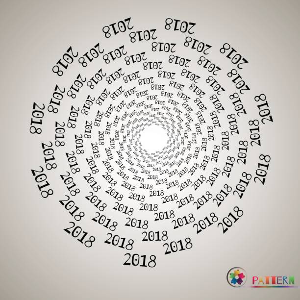istock Background. Figures in the spiral 2018, new year, holiday, beginning of the year, isolated, object 844000840