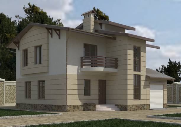 istock Building Photo Realistic Render 3D Illustration 844008252