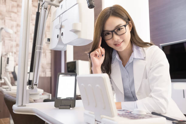 istock beauty woman optometrist 844011898