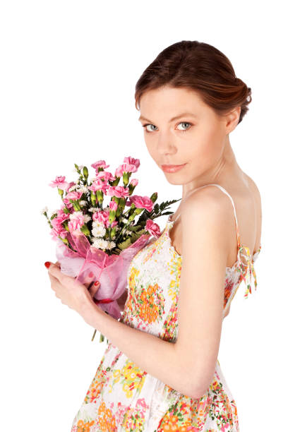 istock Beautiful Woman with Flowers 844011996