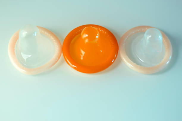 istock Rubber latex condom male contraceptive 844016980