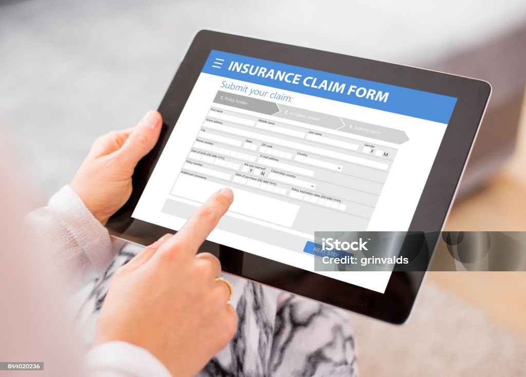 Insurance claim form Insurance Stock Photo