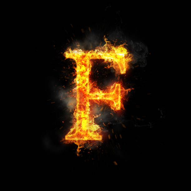 istock Fire letter F of burning flame 844027576
