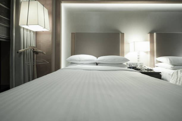 istock Elegant and comfortable bedroom interior 844027588