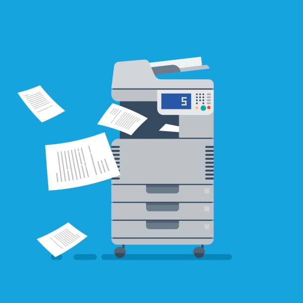 Office Multi-function Printer scanner. Isolated Flat Vector Illustration Office Multi-function Printer scanner. Isolated Flat Vector Illustration photocopier stock illustrations