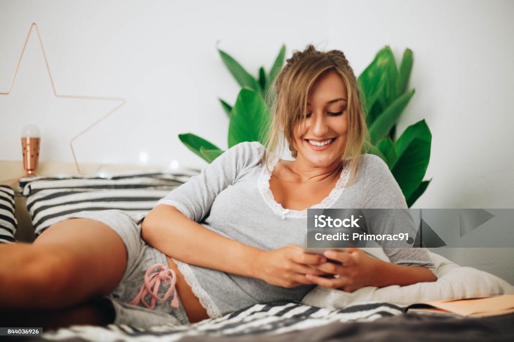 Glory morning Two girls in a bedroom Dorm Room Stock Photo