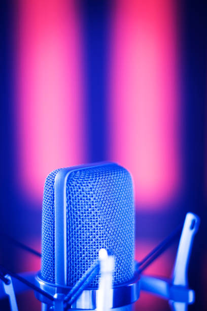 istock Studio vocal large diaphragm condenser voiceover recording microphone with built in antipop 844046676