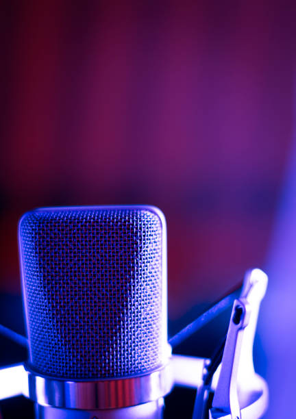 istock Studio vocal large diaphragm condenser voiceover recording microphone with built in antipop 844046818