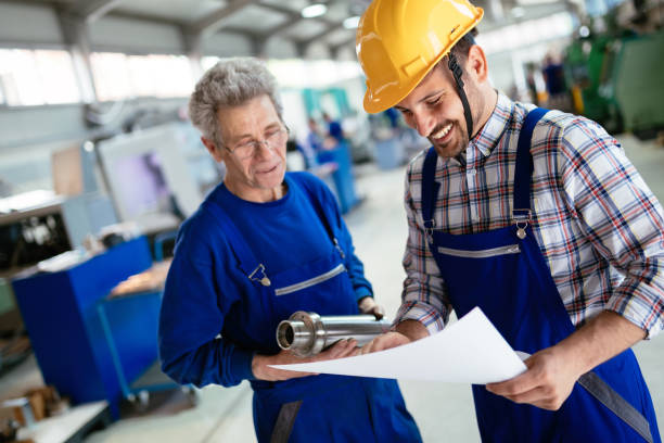 istock Supplier with engineer checking on production in factory 844047174