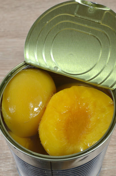 istock Can of apricots from above 844053250