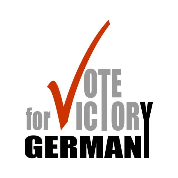 Vector illustration of Germany elections slogan