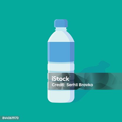 istock Water Bottle flat icon. 844061970