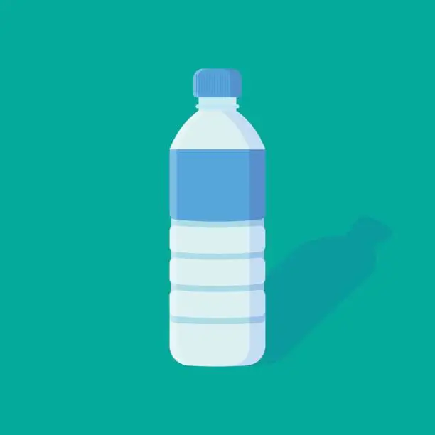 Vector illustration of Water Bottle flat icon.