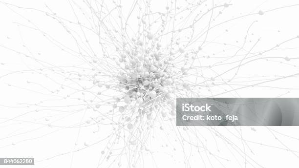 Abstract Network On White Stock Photo - Download Image Now - White Color, Abstract, White Background